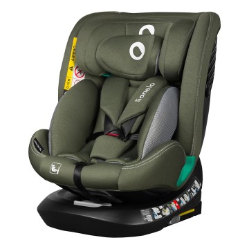 Lionelo - BASTIAAN ONE i-Size 40-150 cm Rotating Car Seat with Base, Green Olive
