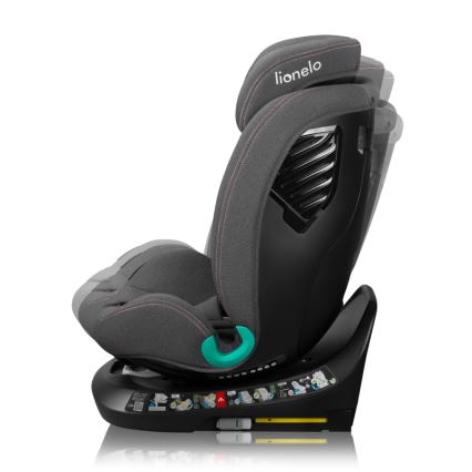 Lionelo - Swivel car seat with base BASTIAAN ONE i-Size 40-150 cm Pink Rose