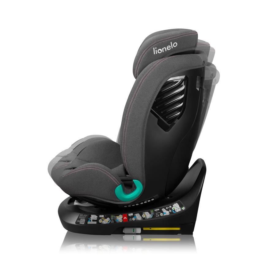 Lionelo - Swivel car seat with base BASTIAAN ONE i-Size 40-150 cm Pink Rose