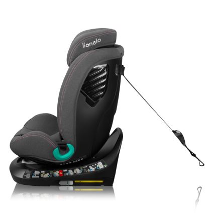 Lionelo - Swivel car seat with base BASTIAAN ONE i-Size 40-150 cm Pink Rose