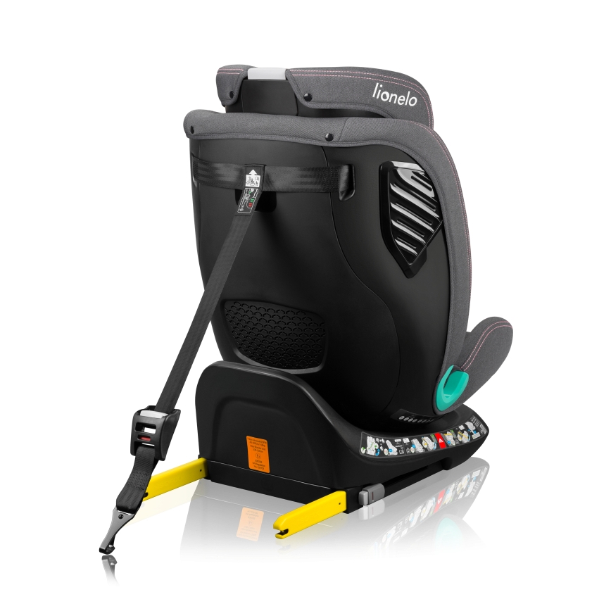 Lionelo - Swivel car seat with base BASTIAAN ONE i-Size 40-150 cm Pink Rose