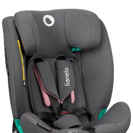 Lionelo - Swivel car seat with base BASTIAAN ONE i-Size 40-150 cm Pink Rose