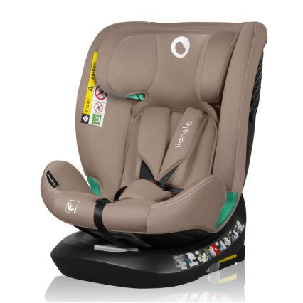 Lionelo - BASTIAAN ONE i-Size Rotating Car Seat with Base 40-150 cm Beige Sand