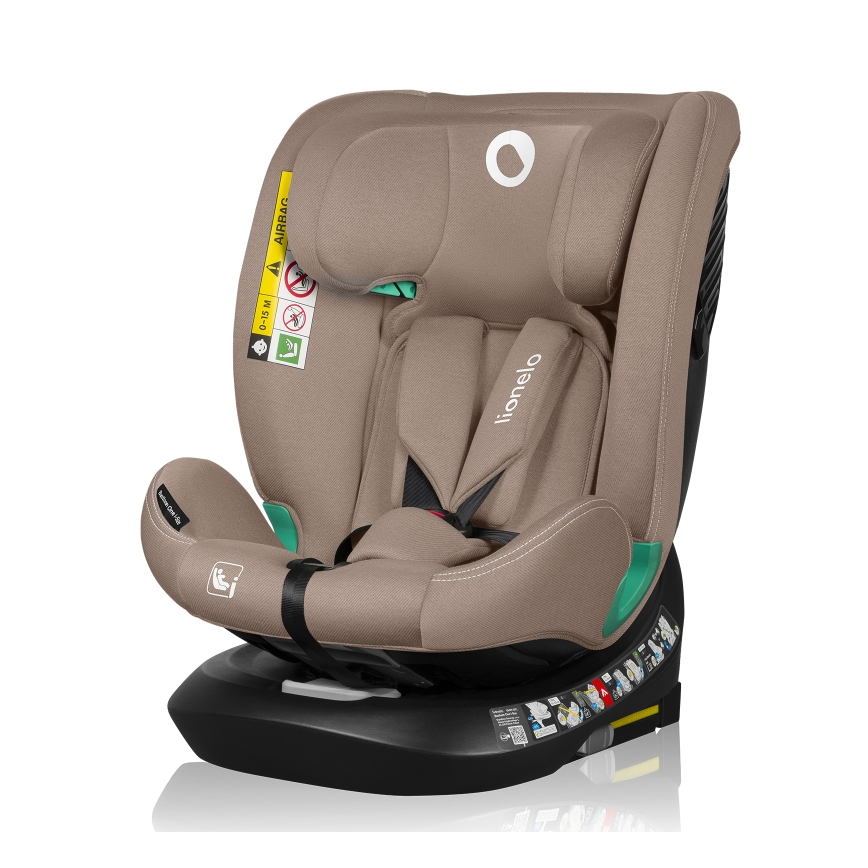 Lionelo - BASTIAAN ONE i-Size Rotating Car Seat with Base 40-150 cm Beige Sand