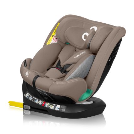 Lionelo - BASTIAAN ONE i-Size Rotating Car Seat with Base 40-150 cm Beige Sand