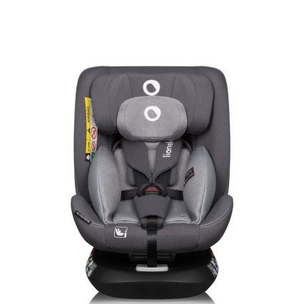 Lionelo - Car seat with rotating base BASTIAAN ONE i-Size 40-150 cm Grey Stone