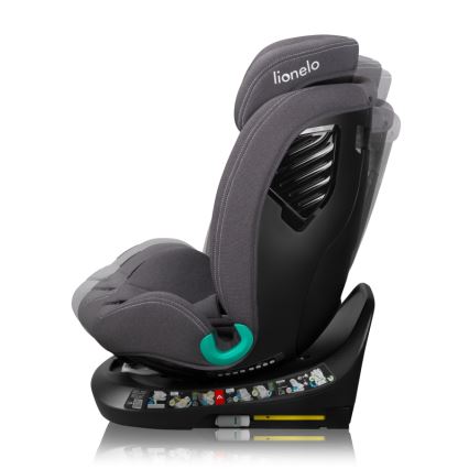 Lionelo - Car seat with rotating base BASTIAAN ONE i-Size 40-150 cm Grey Stone