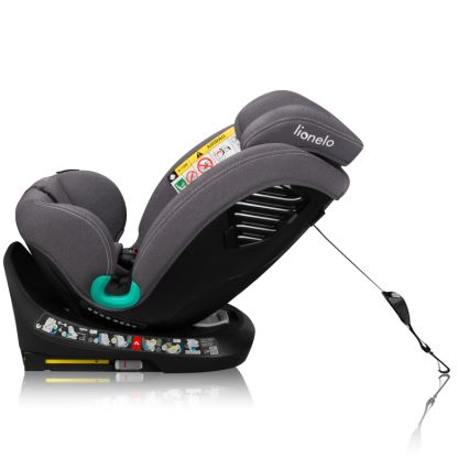 Lionelo - Car seat with rotating base BASTIAAN ONE i-Size 40-150 cm Grey Stone