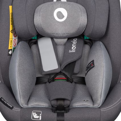 Lionelo - Car seat with rotating base BASTIAAN ONE i-Size 40-150 cm Grey Stone