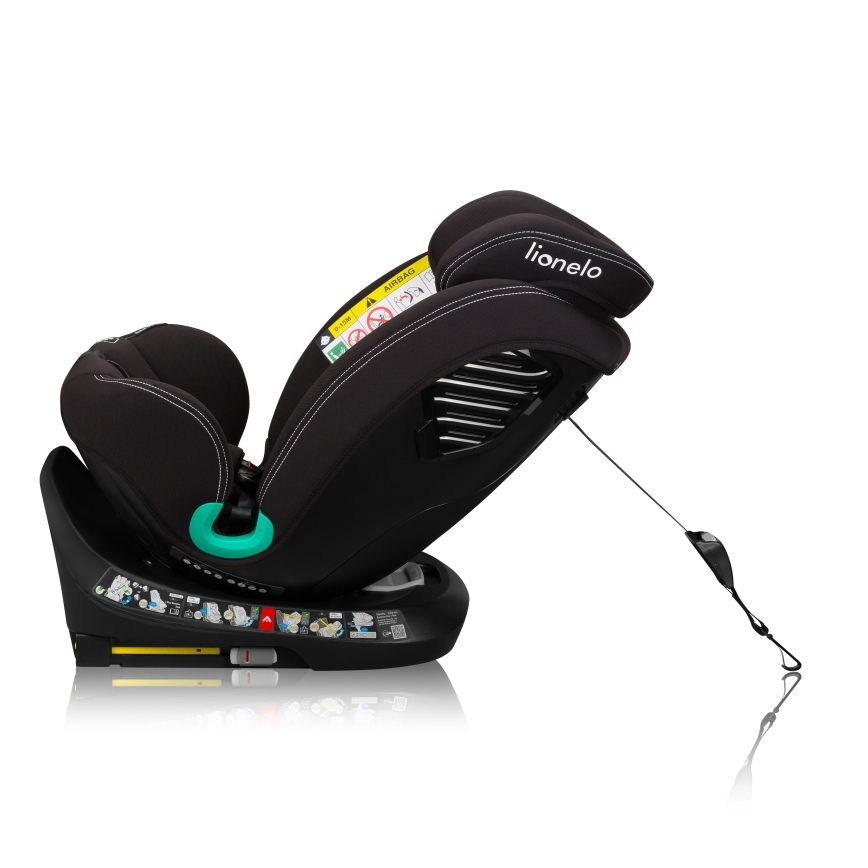 Lionelo - BASTIAAN ONE i-Size Swivel Car Seat with Base 40-150 cm Black Carbon