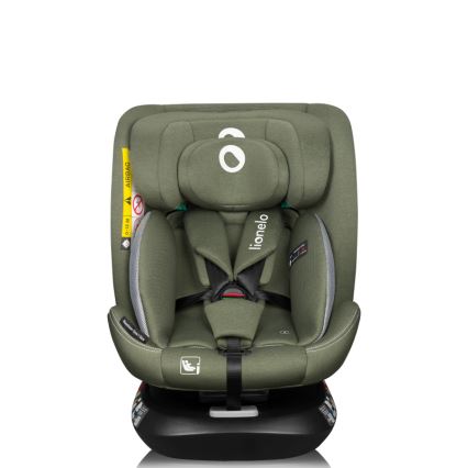 Lionelo - Rotating car seat with base BASTIAAN ONE i-Size 40-150 cm Olive Green