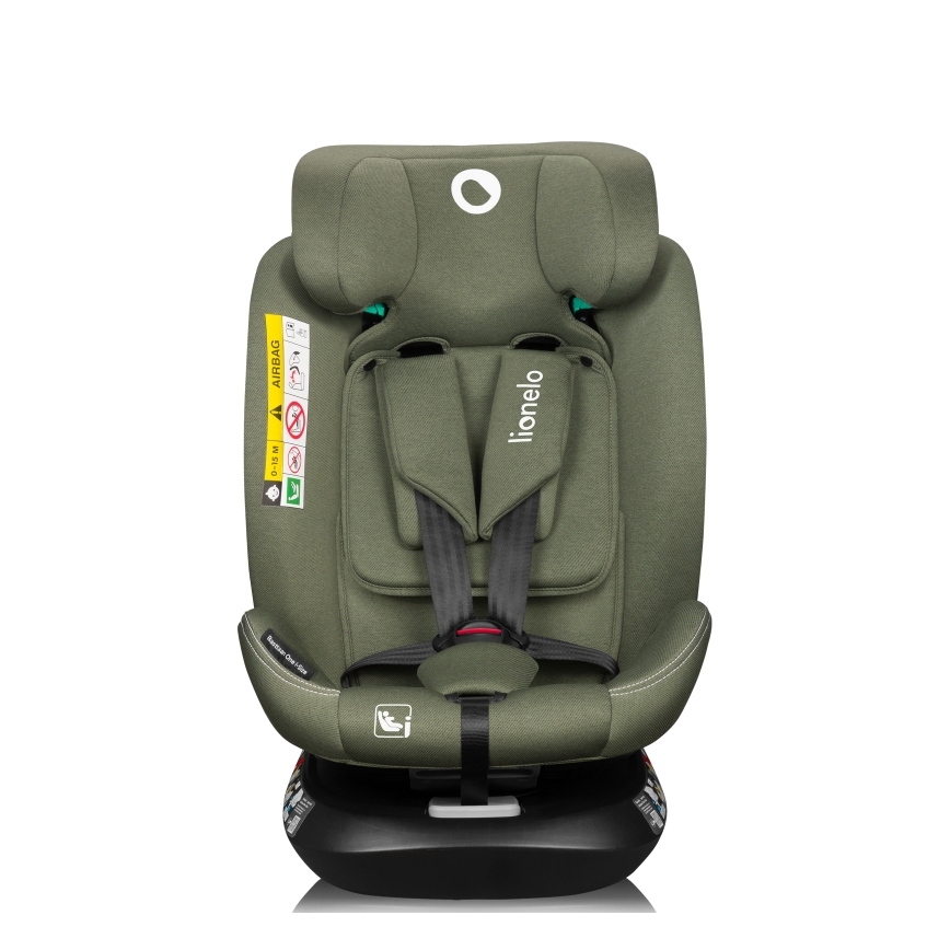 Lionelo - Rotating car seat with base BASTIAAN ONE i-Size 40-150 cm Olive Green