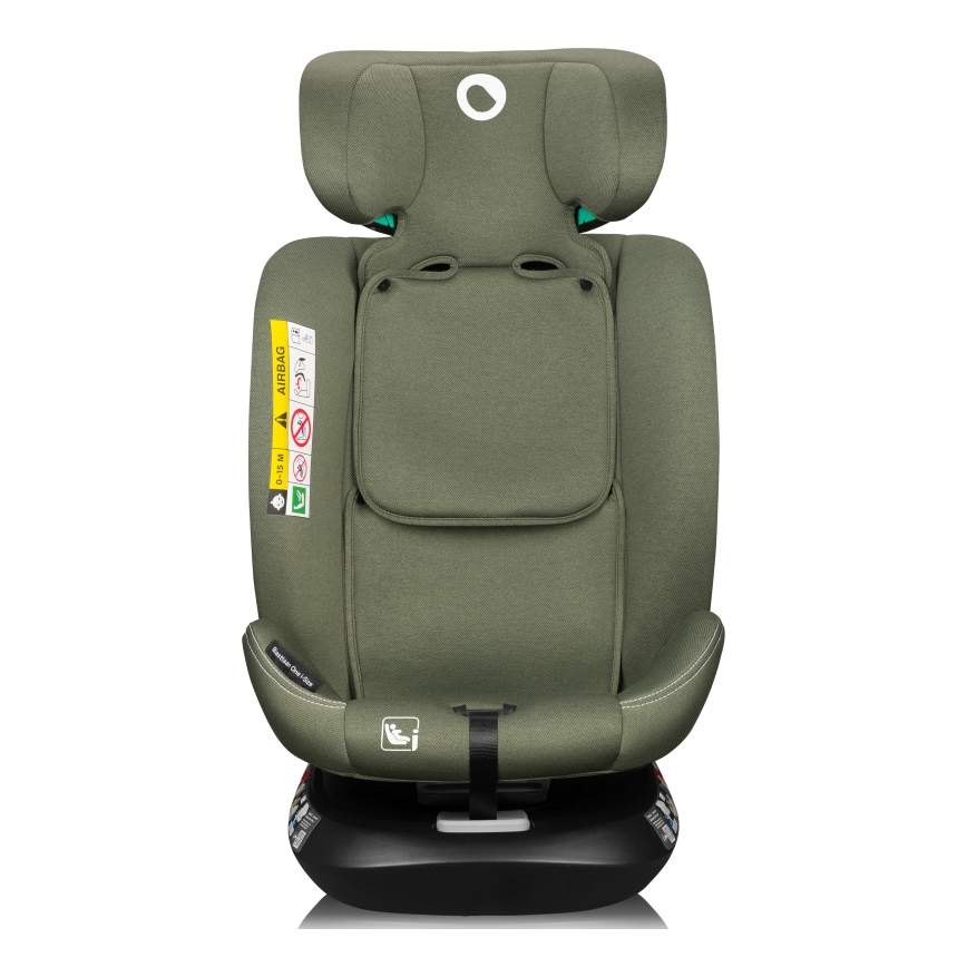 Lionelo - Rotating car seat with base BASTIAAN ONE i-Size 40-150 cm Olive Green