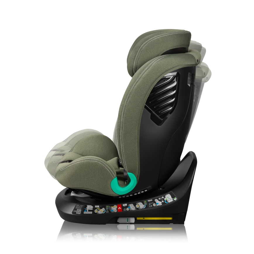 Lionelo - Rotating car seat with base BASTIAAN ONE i-Size 40-150 cm Olive Green