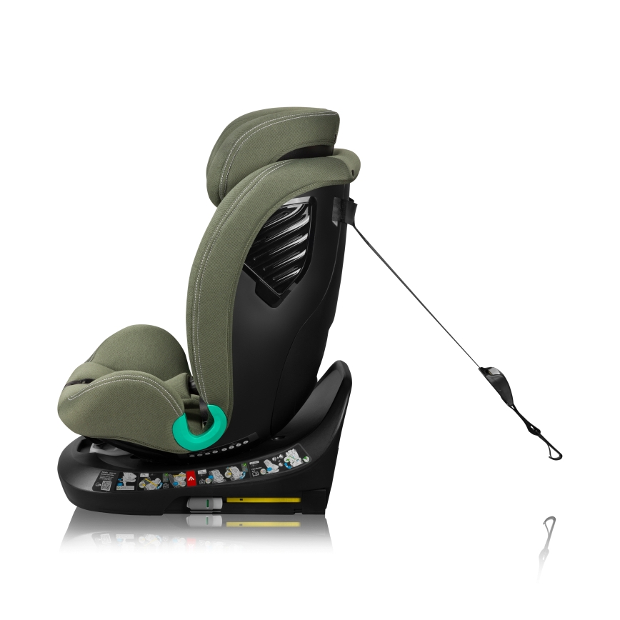 Lionelo - Rotating car seat with base BASTIAAN ONE i-Size 40-150 cm Olive Green
