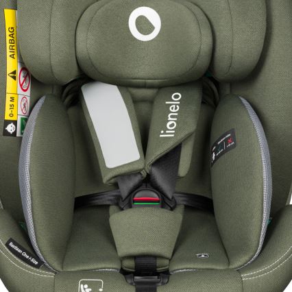 Lionelo - Rotating car seat with base BASTIAAN ONE i-Size 40-150 cm Olive Green