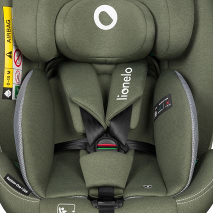Lionelo - Rotating car seat with base BASTIAAN ONE i-Size 40-150 cm Olive Green