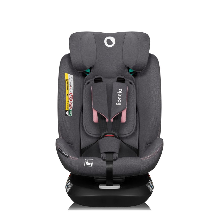 Lionelo - Rotating Car Seat with Base BASTIAAN ONE i-Size 40-150 cm Pink Rose