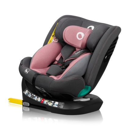 Lionelo - Rotating Car Seat with Base BASTIAAN ONE i-Size 40-150 cm Pink Rose