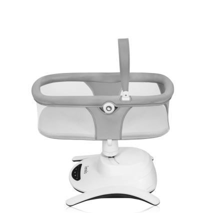 Lionelo - Baby rocker with melody 2-in-1 BELLA 4xAA Grey Concrete + remote control