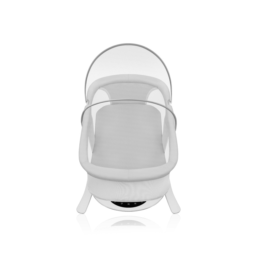 Lionelo - Baby rocker with melody 2-in-1 BELLA 4xAA Grey Concrete + remote control