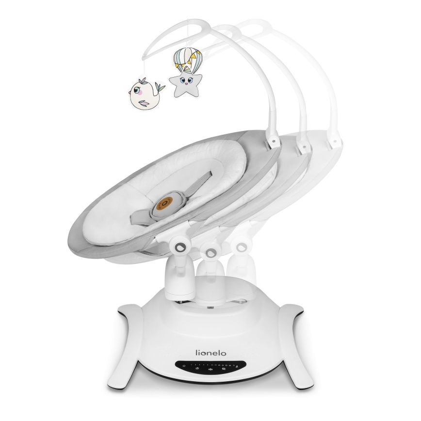 Lionelo - BELLA Musical Baby Rocker, Grey Concrete + Remote Control