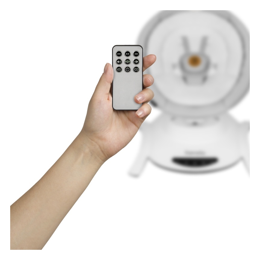 Lionelo - BELLA Musical Baby Rocker, Grey Concrete + Remote Control