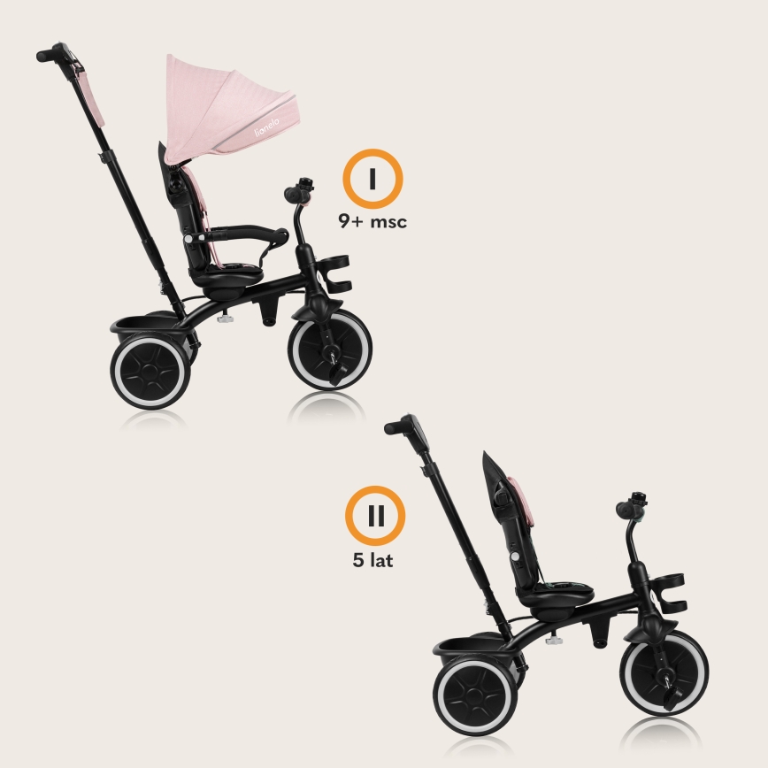 Lionelo - BERRY Kids' Tricycle, Pink Rose