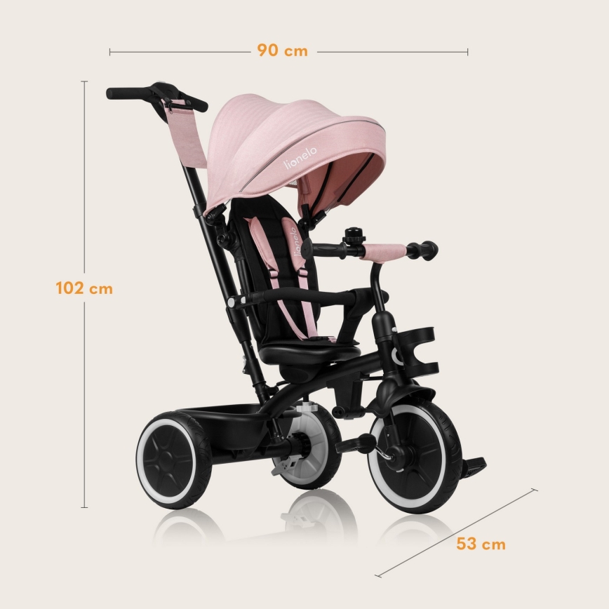 Lionelo - BERRY Kids' Tricycle, Pink Rose