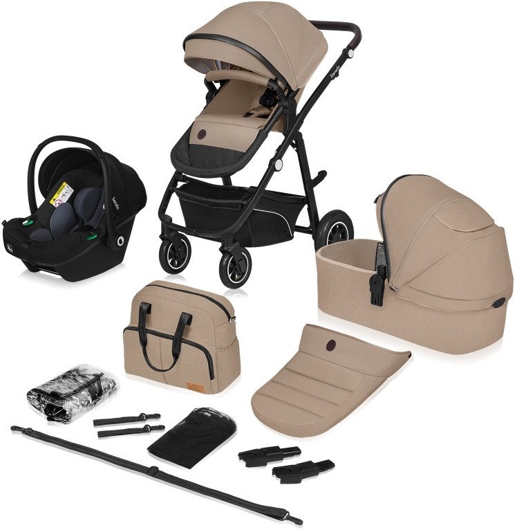 Lionelo - BIANKA 3-in-1 Combination Stroller, Beige Sand