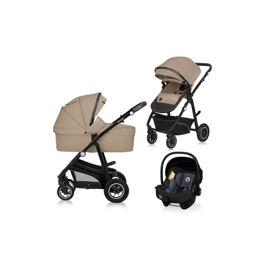 Lionelo - BIANKA 3-in-1 Combination Stroller, Beige Sand