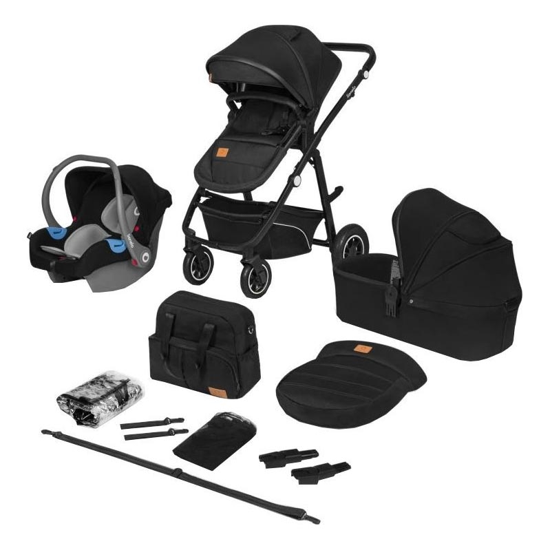 Lionelo - BIANKA 3-in-1 Combination Stroller Black Onyx