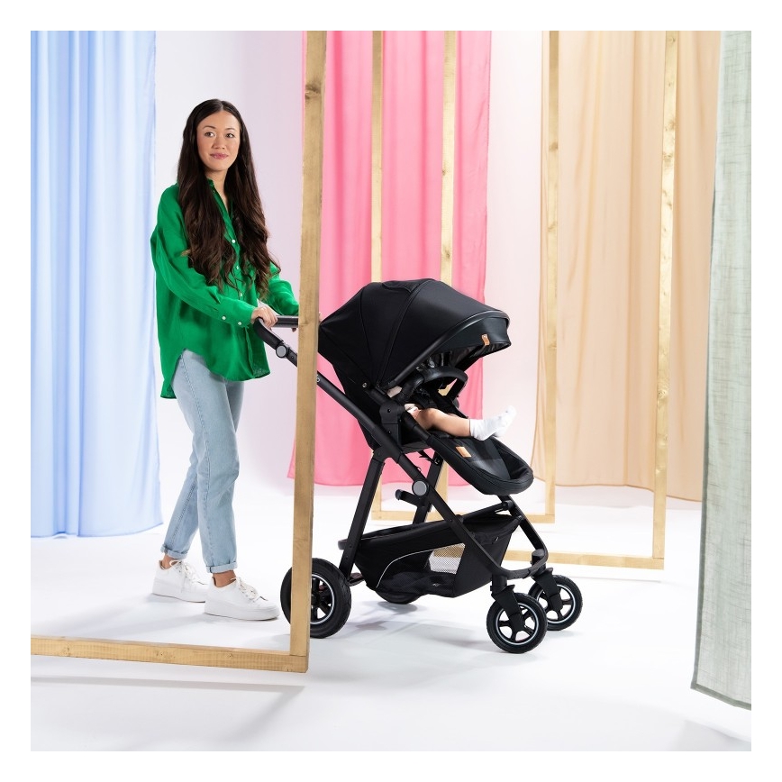 Lionelo - BIANKA 3-in-1 Combination Stroller Black Onyx