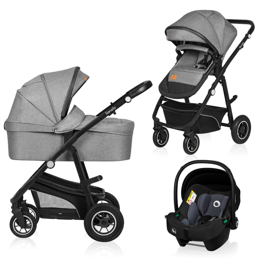 Lionelo - BIANKA 3-in-1 Combination Stroller Grey Stone