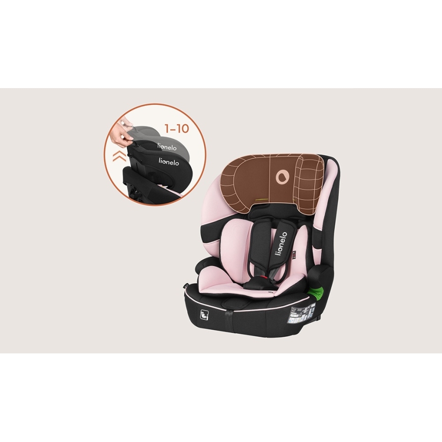 Lionelo - BILLY i-Size Car Seat 76-150 cm Baby Pink