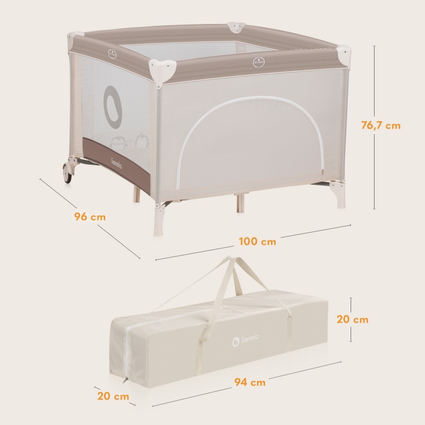 Lionelo - BONNIE Playpen Beige Sand