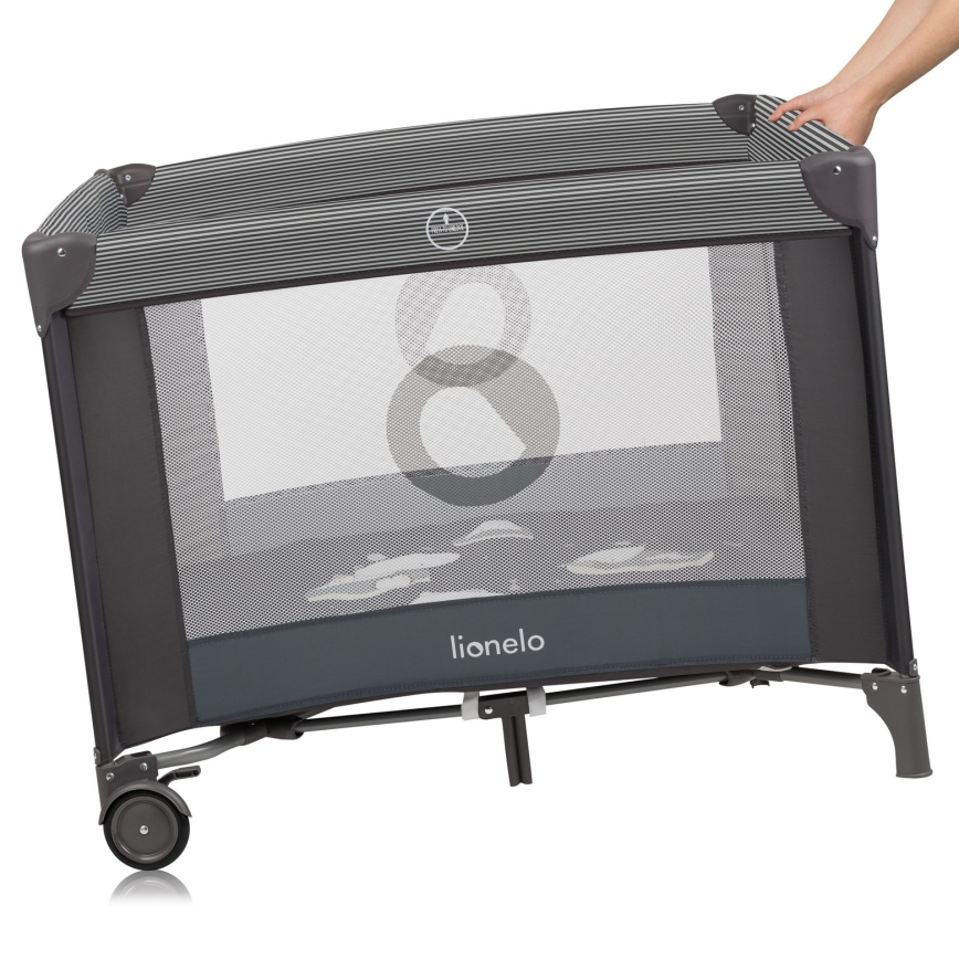Lionelo - BONNIE Playpen Grey Scandi