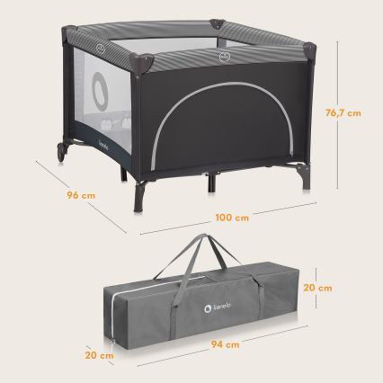 Lionelo - BONNIE Playpen Grey Scandi