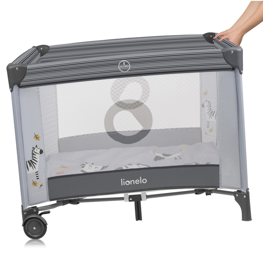 Lionelo - BONNIE Playpen Grey Stone