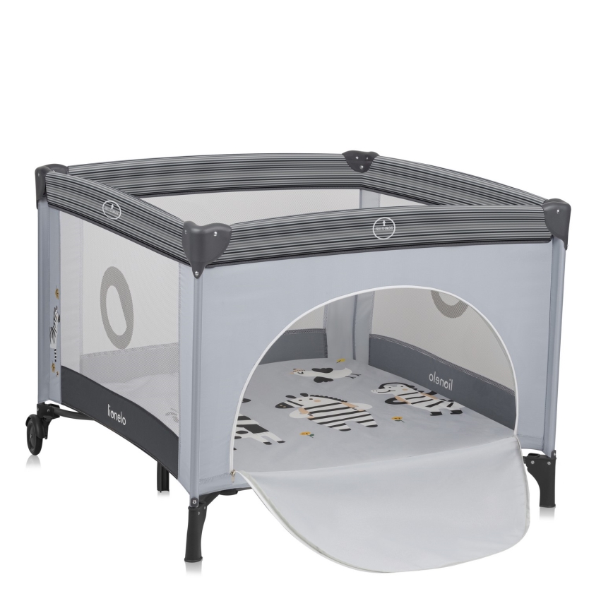 Lionelo - BONNIE Playpen Grey Stone