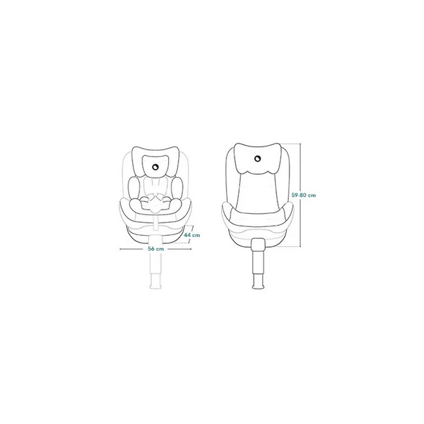 Lionelo - BRAAM AIR i-Size Rotating Base Car Seat 40-150 cm Black Carbon