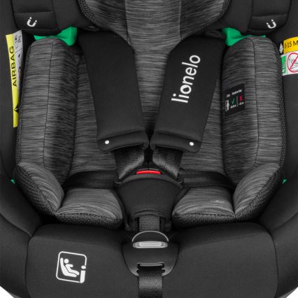 Lionelo - BRAAM i-Size 40-150 cm Rotating Car Seat with Base Black Carbon