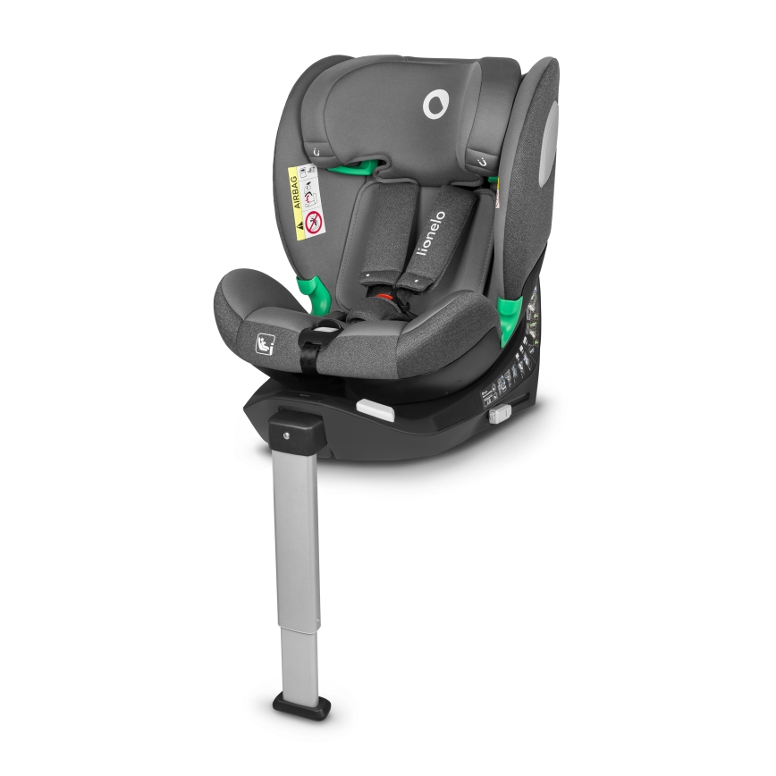 Lionelo - BRAAM i-Size Rotating Car Seat with Base 40-150 cm Grey Stone