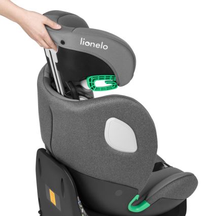 Lionelo - BRAAM i-Size Rotating Car Seat with Base 40-150 cm Grey Stone