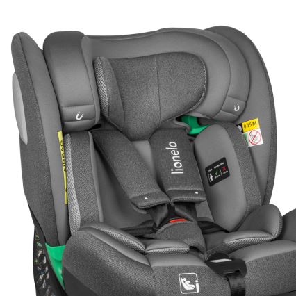 Lionelo - BRAAM i-Size Rotating Car Seat with Base 40-150 cm Grey Stone