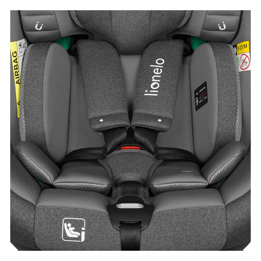 Lionelo - BRAAM i-Size Rotating Car Seat with Base 40-150 cm Grey Stone