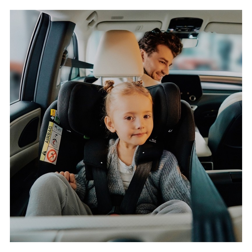 Lionelo - BRAVE i-Size Car Seat with Rotating Base 40-150 cm Black Carbon