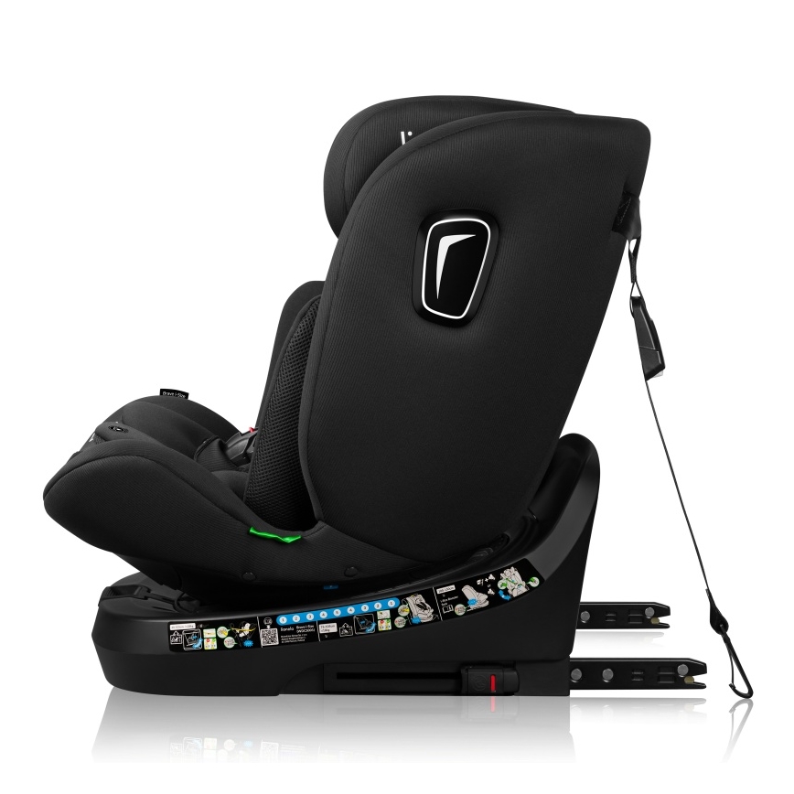 Lionelo - BRAVE i-Size Car Seat with Rotating Base 40-150 cm Black Carbon