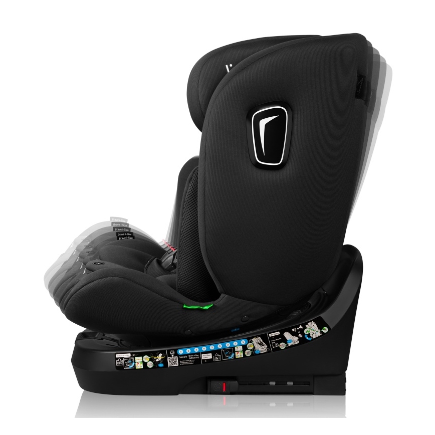 Lionelo - BRAVE i-Size Car Seat with Rotating Base 40-150 cm Black Carbon