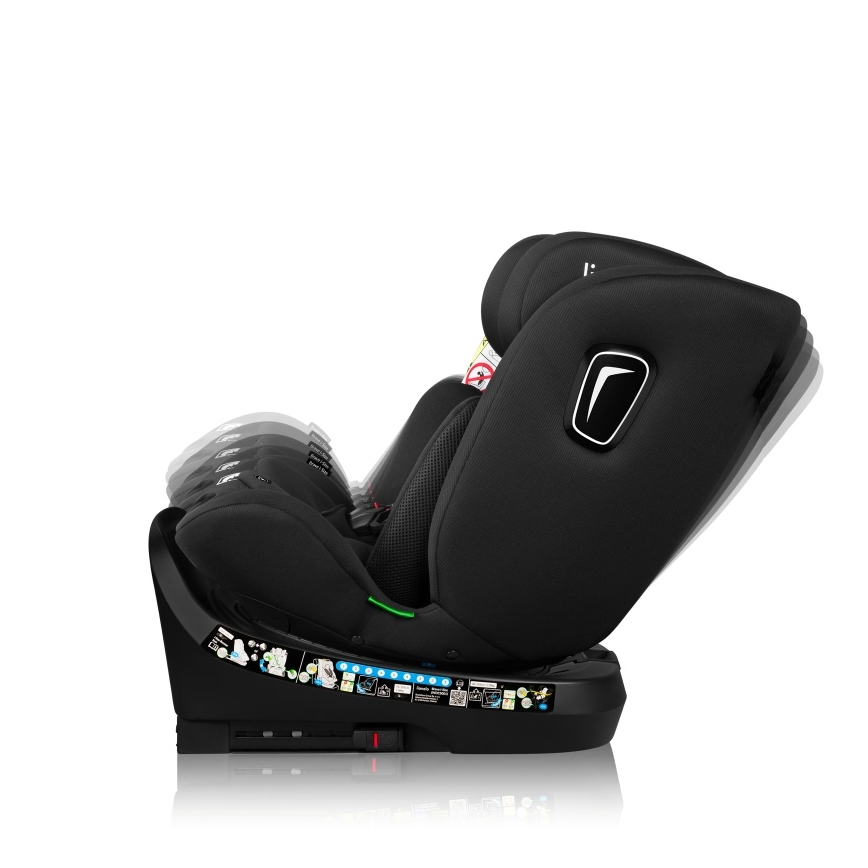 Lionelo - BRAVE i-Size Car Seat with Rotating Base 40-150 cm Black Carbon